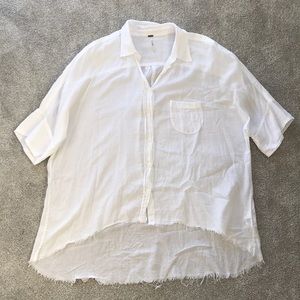 Free People Best of me white button down shirt